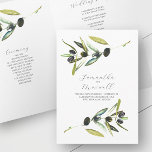 Wedding Programs Watercolor Olive Folded Programme<br><div class="desc">These folded wedding programs feature watercolor olive branches. Use the template fields to add your custom text. A unique and botanical choice for rustic weddings. 

Original watercolor art and design by Victoria Grigaliunas of Do Tell A Belle. Explore the full matching olive branch wedding stationery suite here:
https://www.zazzle.com/collections/rustic_wedding_ideas_watercolor_olive_branch-119151338630521792</div>