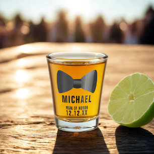 Wedding Proposal Man of Honour Bow Tie Shot Glass