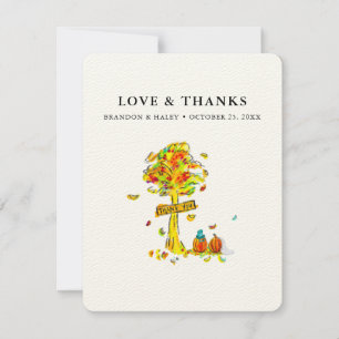 Wedding Pumpkins Thank You Card