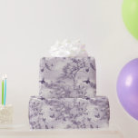 Wedding Purple Butterflies On Purple Background Wrapping Paper<br><div class="desc">Beautiful purple butterflies all on a purple background.
Wrap your shower or wedding gifts in this beautiful paper,  everyone will love.</div>
