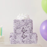 Wedding Purple Butterflies On Purple Background Wrapping Paper<br><div class="desc">Beautiful purple butterflies all on a purple background.

Wrap your shower or wedding gifts in this beautiful paper,  everyone will love.</div>