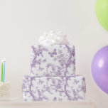 Wedding Purple Butterflies On Purple Background Wrapping Paper<br><div class="desc">Beautiful purple butterflies all on a purple background.

Wrap your shower or wedding gifts in this beautiful paper,  everyone will love.</div>