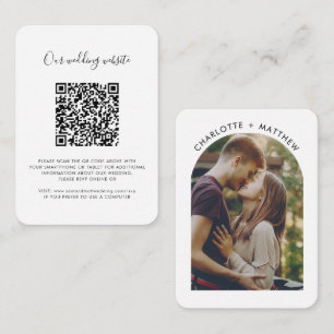 Wedding QR Code and Website Photo RSVP Enclosure Card