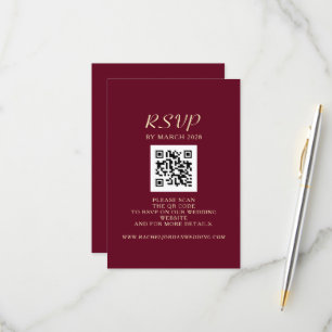 Wedding QR Code RSVP Card
