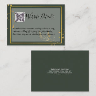 Wedding QR CODE RSVP GIFTS DETAILS Website Enclosure Card