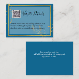 Wedding QR CODE RSVP GIFTS DETAILS Website Enclosure Card