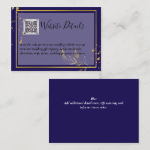 Wedding QR CODE RSVP GIFTS DETAILS Website Enclosure Card