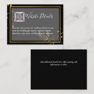 Wedding QR CODE RSVP GIFTS DETAILS Website Enclosure Card