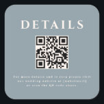 Wedding QR Code Sticker<br><div class="desc">This wedding design showcases an elegant and formal design, perfect for a sophisticated ceremony. The invitation features a minimalist aesthetic, with clean lines and a focus on typography. The names are prominently displayed in a classic serif font, lending an air of timeless grace to the piece. The use of a...</div>