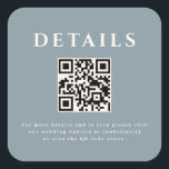 Wedding QR Code Sticker<br><div class="desc">This wedding design showcases an elegant and formal design, perfect for a sophisticated ceremony. The invitation features a minimalist aesthetic, with clean lines and a focus on typography. The names are prominently displayed in a classic serif font, lending an air of timeless grace to the piece. The use of a...</div>