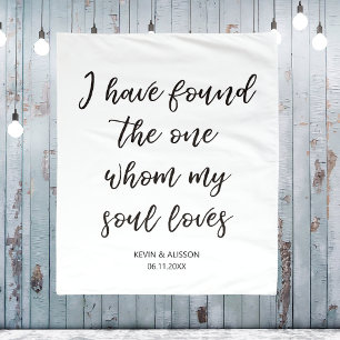 Wedding Quote Backdrop I Have Found The One Custom Tapestry