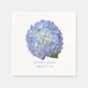 Wedding Real Blue Hydrangea Flower Paper Napkin