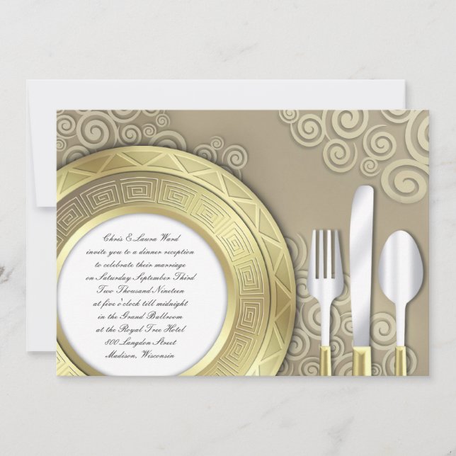 Wedding Reception (any occasion) Flat Invitation (Front)