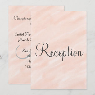 Wedding Reception Blush Monogram Invitation