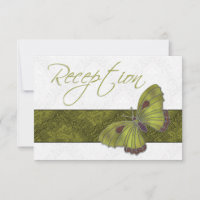 Wedding Reception Butterfly Brocade green