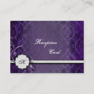 Wedding Reception Card Elegant Vintage Damask