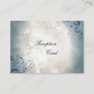 Wedding Reception Card Elegant Vintage Foliage