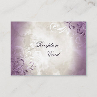 Wedding Reception Card Elegant Vintage Foliage