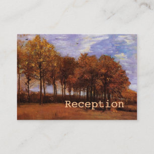 Wedding reception cards for fall weddings.