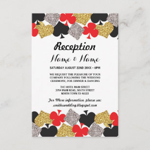 Wedding Reception Cards Las Vegas Casino Party