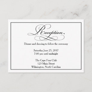 Wedding Reception Details Card