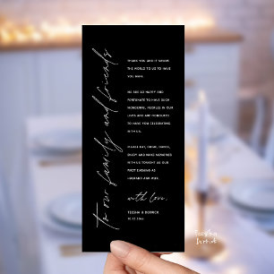 Wedding Reception Dinner Modern Thank You Card