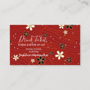 Wedding Reception Drink Ticket Enclosure Card