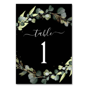 Wedding Reception Eucalyptus Greenery Succulent Table Number