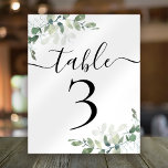 Wedding Reception Eucalyptus Table Number 3<br><div class="desc">This elegant eucalyptus table card forms part of a co-ordinated wedding suite which is available in our store. Use the personalisation form to create the numbers you need.</div>
