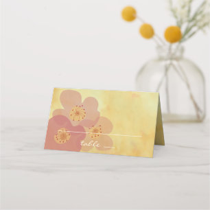 Wedding Reception Folded Tent Card Asian Influence