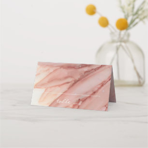 Wedding Reception Folded Tent Card Lovely in Pinks