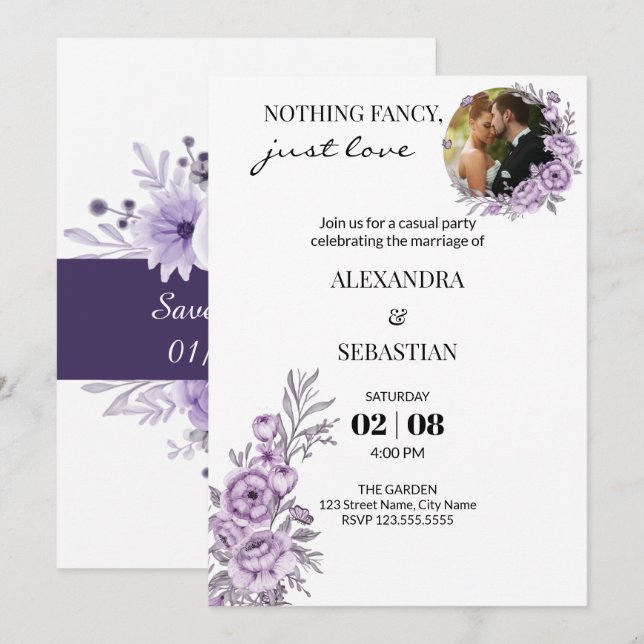 Wedding Reception Invitation (Front/Back)