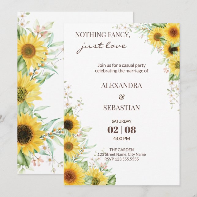 Wedding Reception Invitation (Front/Back)