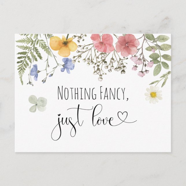 Wedding Reception Invitation Postcard (Front)