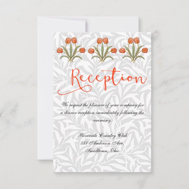 Wedding Reception Invitation White Customisable (Front)
