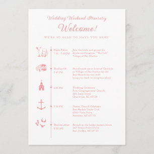 Wedding Reception Itinerary Timeline Programme