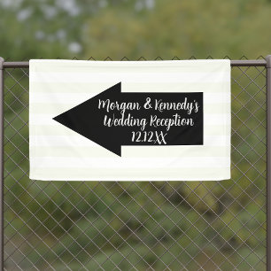 Wedding Reception Left Arrow Directional Banner