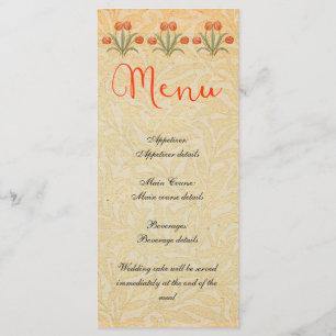 Wedding Reception Menu Vintage