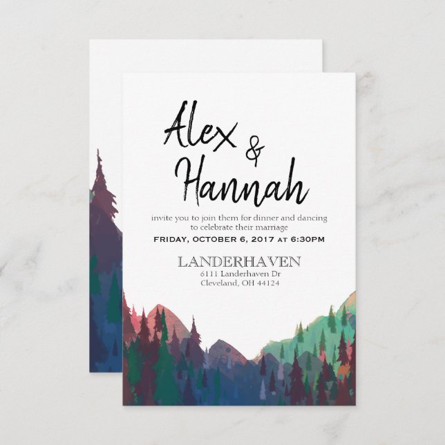 Wedding Reception Only Invitation (Front/Back)