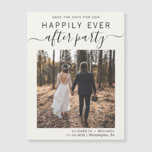 Wedding Reception Photo Cream Save the Date