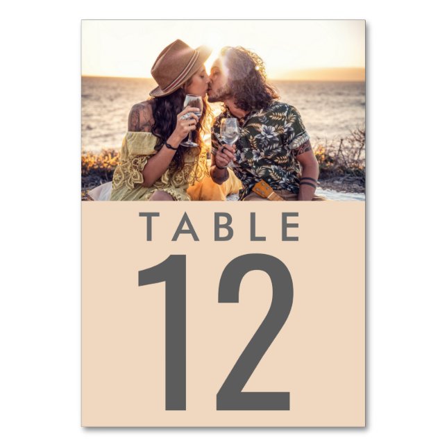 Wedding Reception Photo Table Number (Front)