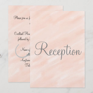 Wedding Reception Pink Peach Watercolor Monogram Invitation