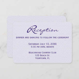 Wedding Reception Purple Hearts Invitation