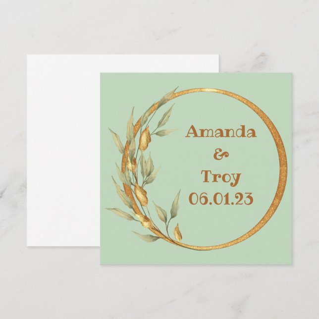 Wedding Reception Rehearsal Wine Elegant Invitation (Front/Back)