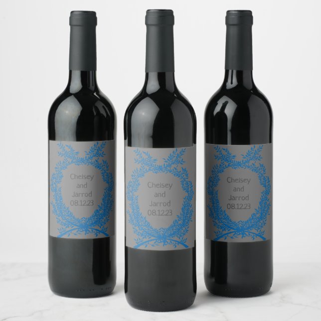 Wedding Reception Rehearsal Wine Elegant Label (Bottles)