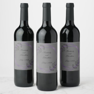 Wedding Reception Rehearsal Wine Elegant Label