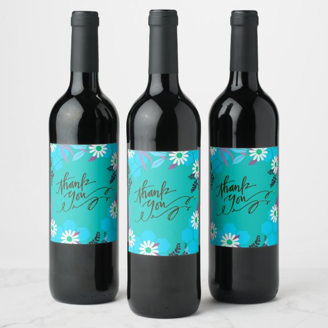 Wedding Reception Rehearsal Wine Elegant Label (Bottles)