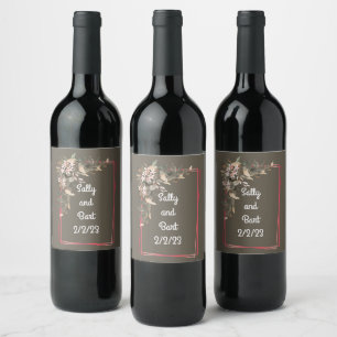 Wedding Reception Rehearsal Wine Elegant Wine Label
