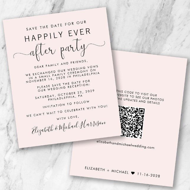 Wedding Reception Save the Date QR Code Pink (Creator Uploaded)