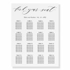 Wedding Reception Seating Chart Foam Board Sign
